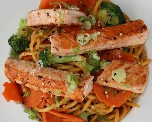 Yakisoba Salmon.