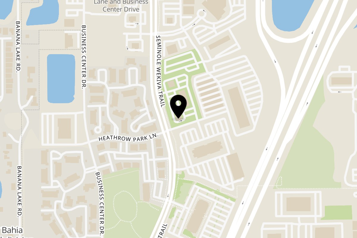 Map showing the location of Touken Sushi Lake Mary on 1101 International Pkwy #1501 in Lake Mary